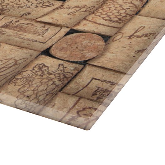 Tafel mit Weinkorken Schneidebrett (Ecke)