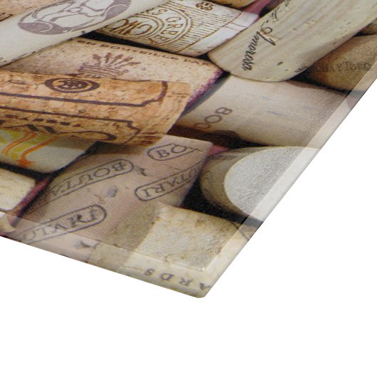 Tafel mit Weinkorken Schneidebrett (Ecke)