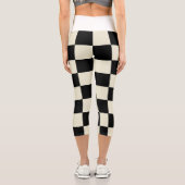 Tafel mit weißem Taille Capri Leggings (Rückseite)