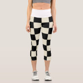 Tafel mit weißem Taille Capri Leggings (Vorderseite)