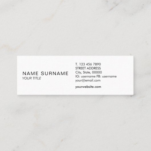 Tafel-moderne Goldkreis-Monogramm-Loyalität Mini Visitenkarte (Rückseite)