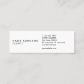 Tafel-modernes Goldkreis-Akzent-Monogramm Mini Visitenkarte (Rückseite)