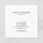 Tafel-modernes Goldkreis-Akzent-Monogramm Quadratische Visitenkarte (Rückseite)