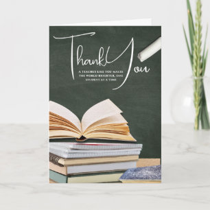 Tafel Offenes Buch Lehrer Dankeskarten Karte