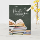 Tafel Offenes Buch Lehrer Dankeskarten Karte (Gelbe Blume)