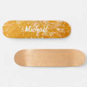 Tafel, orangegelb, Unisex, Mädchen, Personalisiert Skateboard (Horizontal)