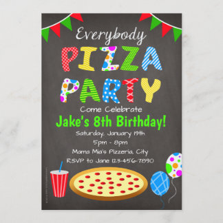 Tafel-Pizza-Party-Einladung Einladung