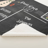 Tafel-Postkarten-alter Mode-Grün-Schneemann Sherpadecke (3/4)