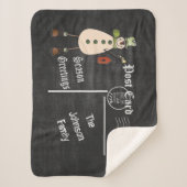 Tafel-Postkarten-alter Mode-Grün-Schneemann Sherpadecke (Vorderseite)