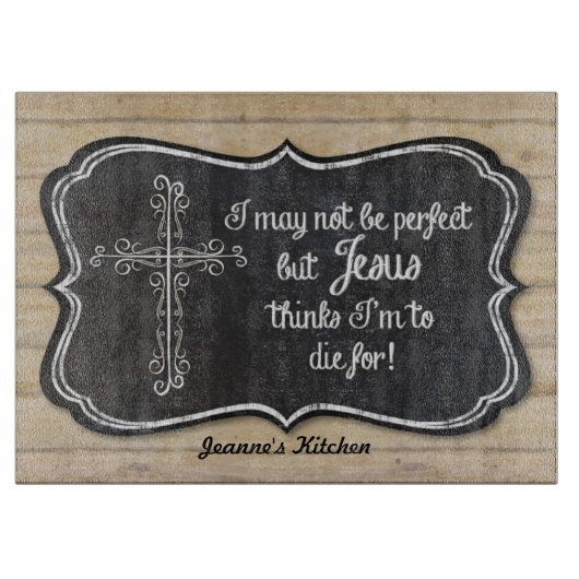 Tafel-quere christliche hölzerne Zaun-Bretter Schneidebrett (Vorderseite)