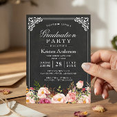 Tafel-Rahmen-BlumenAbschluss-Party 2018 Einladung