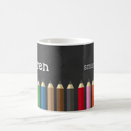 Tafel-Regenbogen-Bleistift zeichnet Kaffeetasse (Mittel)