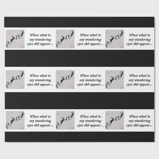 Tafel - Rentiere - Schwarz/Weiß Geschenkpapier (Flach)