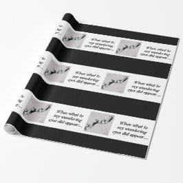 Tafel - Rentiere - Schwarz/Weiß Geschenkpapier