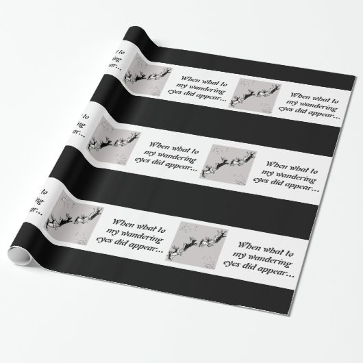 Tafel - Rentiere - Schwarz/Weiß Geschenkpapier (Ungerollt)