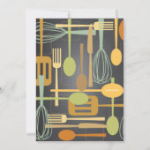 Tafel-Retro Vorrat das Küchen-Brautparty Einladung (Rückseite)