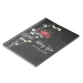 Tafel rosa geblümte gürtelmäurig niedlich personal notizblock (Linke Seite)