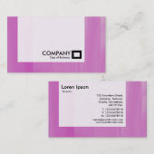 Tafel - rosa Glas Visitenkarte (Vorne/Hinten)