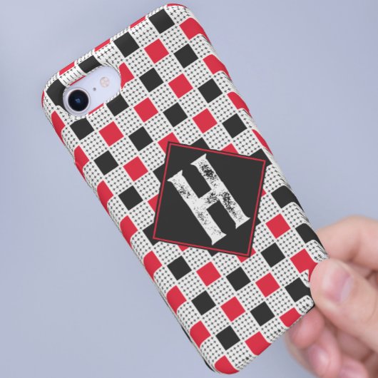 Tafel, rot und schwarz, Buffalo, kariert Case-Mate iPhone Hülle