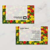 Tafel - Rote und gelbe Tulpen Visitenkarte (Vorne/Hinten)