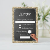 Tafel RSVP Karte (Stehend Vorderseite)