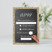 Tafel RSVP Karte (Stehend Vorderseite)