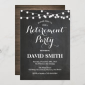 Tafel-Ruhestands-Party Einladungs-Karte Einladung (Vorne/Hinten)