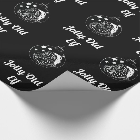 Tafel - Santa - Schwarz Geschenkpapier (Ecke)