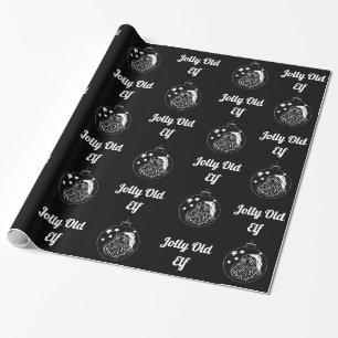 Tafel - Santa - Schwarz Geschenkpapier