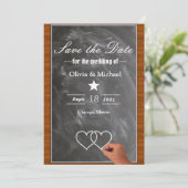 Tafel Save The Date (Stehend Vorderseite)