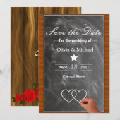 Tafel Save The Date (Vorne/Hinten)