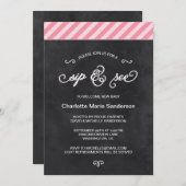 Tafel-Schlückchen und sehen Einladung (Vorne/Hinten)