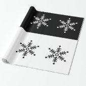 Tafel - Schneeflocke - Schwarz/Weiß Geschenkpapier (Ungerollt)