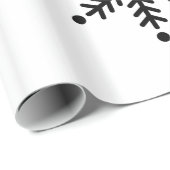 Tafel - Schneeflocke - Schwarz/Weiß Geschenkpapier (Rolleneckpunkt)