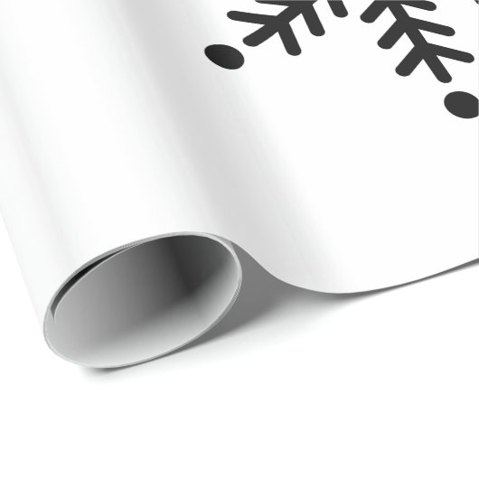 Tafel - Schneeflocke - Schwarz/Weiß Geschenkpapier (Rolleneckpunkt)