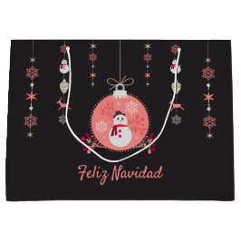 Tafel-Schneemann Navidad Große Geschenktüte