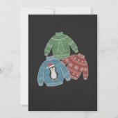 Tafel-Schrecklich-Schlabberpullover-Party Einladun Einladung (Rückseite)