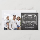 Tafel-Schrifts-Weihnachten Feiertagskarte (Vorderseite)