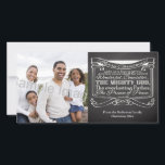 Tafel-Schrifts-Weihnachten Feiertagskarte<br><div class="desc">Personifizieren Sie dieses Weihnachtsbibel-Verseinzelteil mit Durchgangs-Schrift von Jesaja-9:6… an uns, die ein Sohn gegeben wird: und sein Name wird Wonderful, Ratsmitglied, DER MÄCHTIGE GOTT, der ewig Vater, der Prinz des Friedens genannt. dunkelgraue und schwarze Tafel ~Isaiah 9:6 mit weißer Textgraphik macht einen reizenden lässigen christlichen Weihnachtsgruß. Alles entwirft Copyright ©...</div>