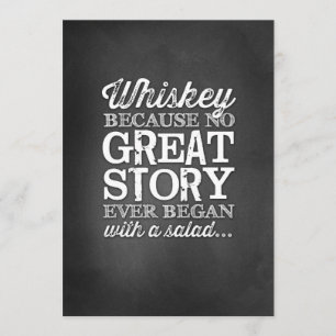 Tafel Schultafel 5x7 Whiskey Because Einladung