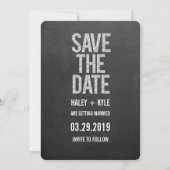 Tafel Schultafel Save the Date Typografie (Rückseite)