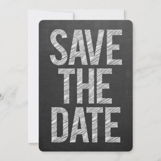 Tafel Schultafel Save the Date Typografie (Vorderseite)
