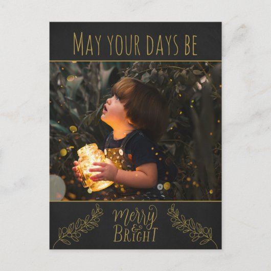 Tafel schwarz und gold mit Bild Weihnachten (Vorderseite)