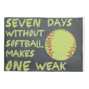Tafel sieben Tage ohne Softball Kissenbezug