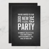 Tafel-Silvester-Party laden ein Einladung (Vorne/Hinten)