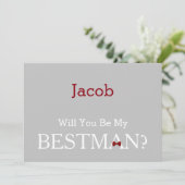 Tafel sind Sie mein Bestman? Einladung (Stehend Vorderseite)