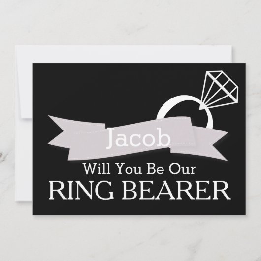 Tafel sind Sie unser Ring-Träger Einladung (Vorderseite)