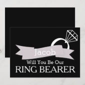 Tafel sind Sie unser Ring-Träger Einladung (Vorne/Hinten)