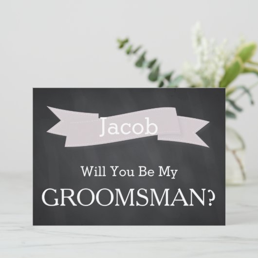 Tafel sind Sie unser Trauzeuge Einladung (Stehend Vorderseite)