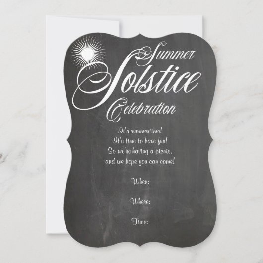 Tafel-Sommer-Sonnenwende-Einladung Einladung (Vorderseite)